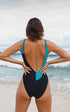 Balearic One Piece Black and Teal
