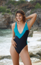 Balearic One Piece Black and Teal