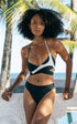 Koro Bikini Top Black and White