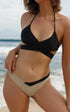 Sulu Bikini Bottoms Black and Tan