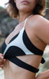 Koro Bikini Top Black and White