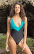 Balearic Luxury One Piece Black & Teal
