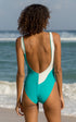 Balearic One Piece White and Teal