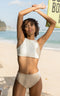 Banda Bikini Top White and Tan