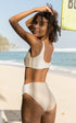 Banda Bikini Top White and Tan