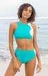 Banda Bikini Bottoms White and Teal