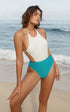 Chiloé One Piece White and Teal