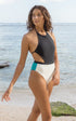 Chiloé One Piece Black, Teal and White
