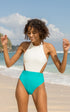 Chiloé One Piece White and Teal