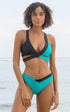 Sulu Bikini Bottoms Black and Teal