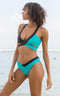 Sulu Bikini Bottoms Black and Teal