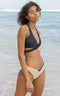 Sulu Bikini Bottoms Black and Tan