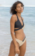 Sulu Bikini Bottoms Black and Tan